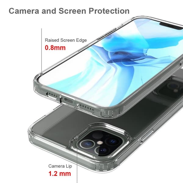 iPhone 12 Pro Max - Akryl+TPU Gennemsigtigt Cover 35