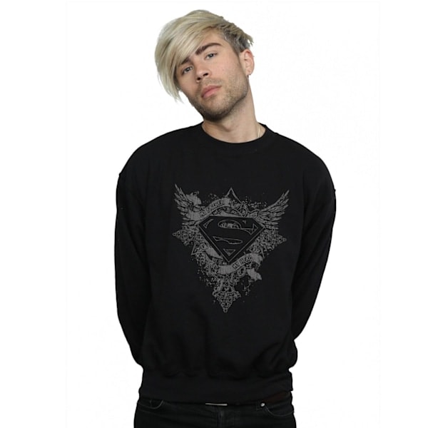 DC Comics Herr Superman Min Far, Min Helt Sweatshirt S Svart Black S
