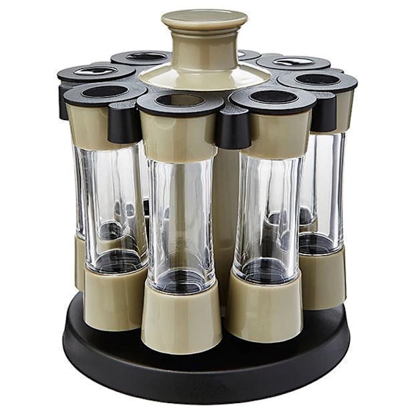 Clear Seasoning Box, 8 Pieces Seasoning Rack Spice Pots Storage Container for Spice Salt Sugar Cruet Liquid,Condiment Jars