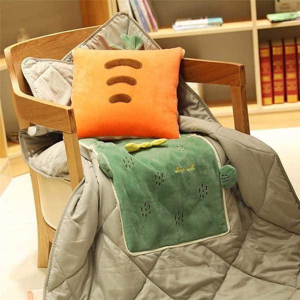 Creative Pillow Blanket 2 in 1 Pillow Quilt Multifunctional Pillow Blanket Backrest Pillow Nap Mat Pillows