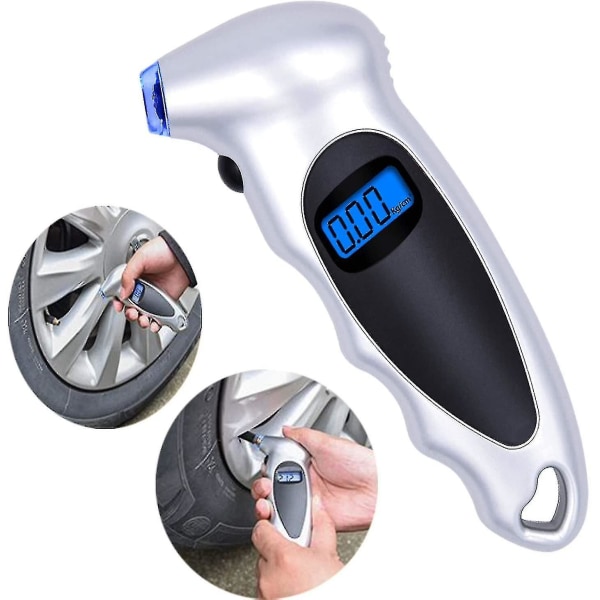Digitalt dekktrykkmåler, 150psi 4 innstillinger for biler, lastebiler og sykler
