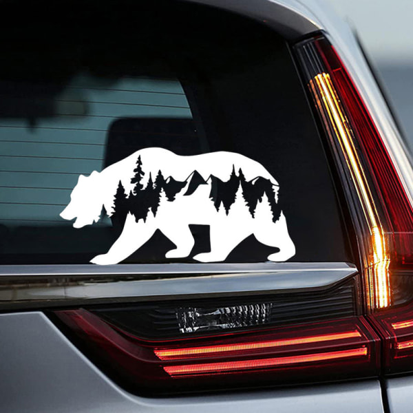 Äventyrsklistermärke för björnberg | Vit| 19 x 7,62 cm