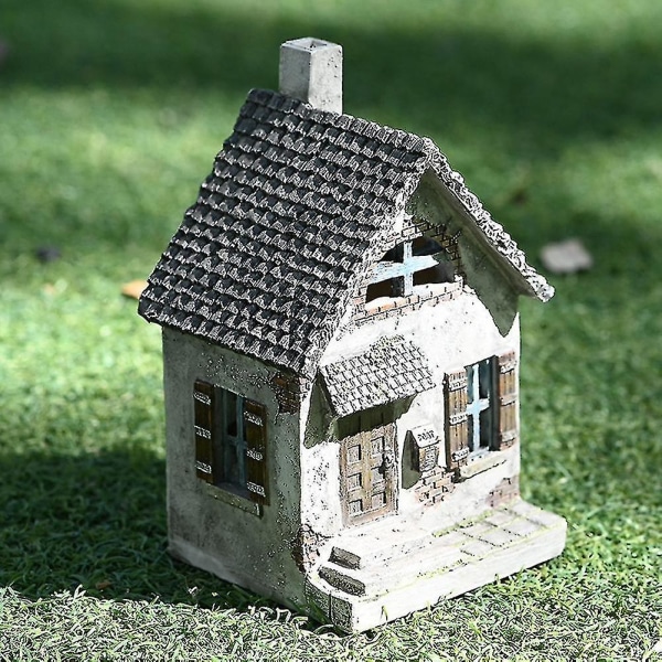 Miniatyr Fehus i trädgården Rustikt Fe Skog Miniatyrbostäder Mini Lanthus