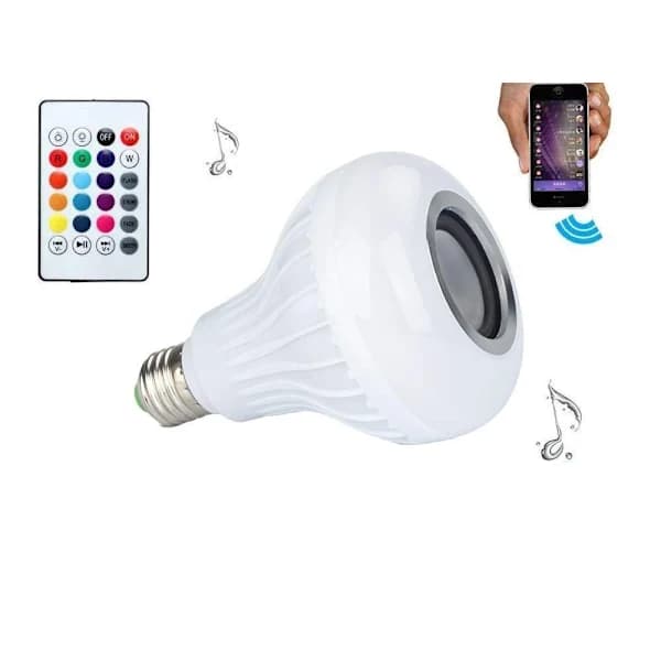 LED-lampe E27 sokkel - RGB med Bluetooth & høyttaler[CO]