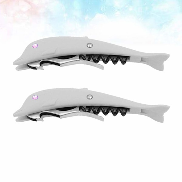 Boksåpnerflasker, ølflaskeåpner rødvinflaskeåpner multifunksjonsflaskeåpnerverktøy (Dolphin 2stk)