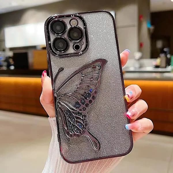 For iPhone 15 Pro TPU-deksel Kvikkssand Glitter Elektroplettering Telefondeksel[co]