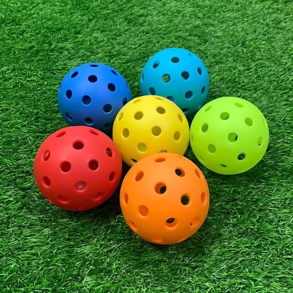 Salibandy- ja jääkiekkopallo, Pickleball, 6 kappaleen setti, Peli + harjoituspallo, 40 reikää