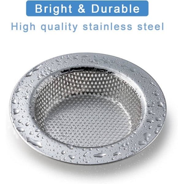 2 st Diskbänksil för de flesta diskbänksavlopp, Uppgraderad dubbellagers säker design Diskbänksil (11,4 cm)