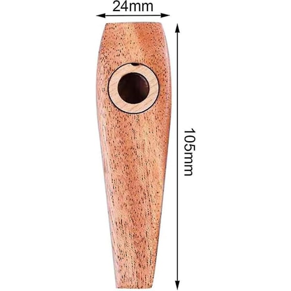 Trä Kazoo Instrument Trä Flöjt Trä Munspel för Festivaler, Karnevaler, Instrumentalackompanjemang, Band svart