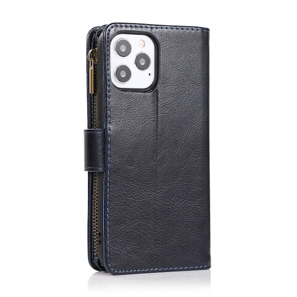 iPhone 14 Etui 9-kort Multifunktionelt Læder Sort