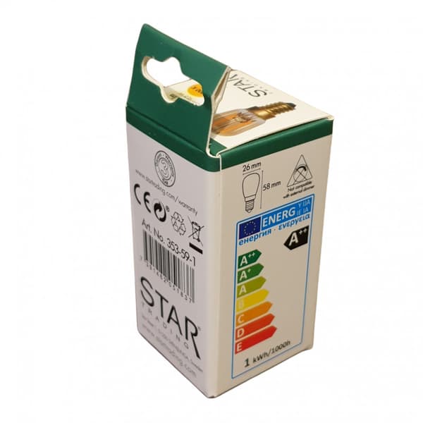 2st LED-Pære Amber E14 DECOLED til vindues- og bordlamper