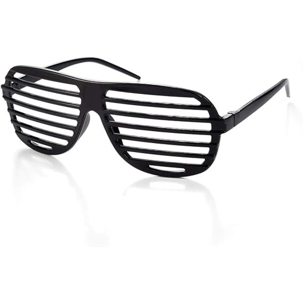 Shutter Shades Roliga Nyhet Plast Party Retro Maskerad Kostym Rekvisita Rave Club Glasögon Disco Vuxna 80-tals Solglasögon