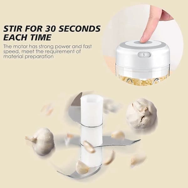 Electric Mini Food Processor, Electric Garlic Chopper, Mini Food Processor, Electric Vegetable Chopper (250ML)