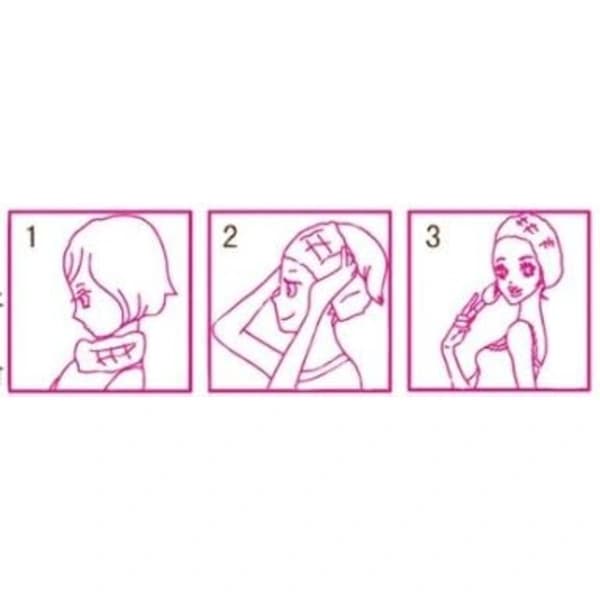 Hårbånd - Pandebånd - Rosette med dobbelte løkker - Makeup - Vask - B[CO]
