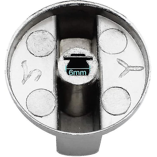 6 kappaletta universaalia metallista ohjausnuppia kaasulieden nuppi 6mm universaali ohjausnuppi liesin nuppi kaasuliedelle liesitasolle uunille