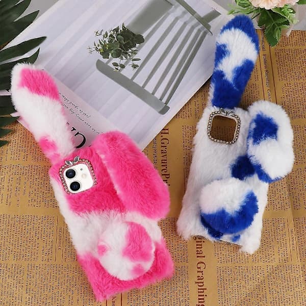 Mobile Phone Case Protective Phone Shell Cartoon Phone Case Plush Phone Case Plush Phone Protector Pink Apple iPhone 11