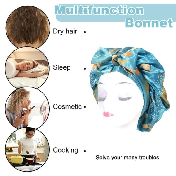Satinhette Silkesmyk Satin Bonnet blue