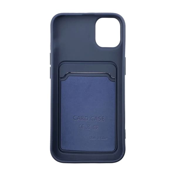 iPhone 11 silikonikuori korttipidikkeellä - sininen Blå blue