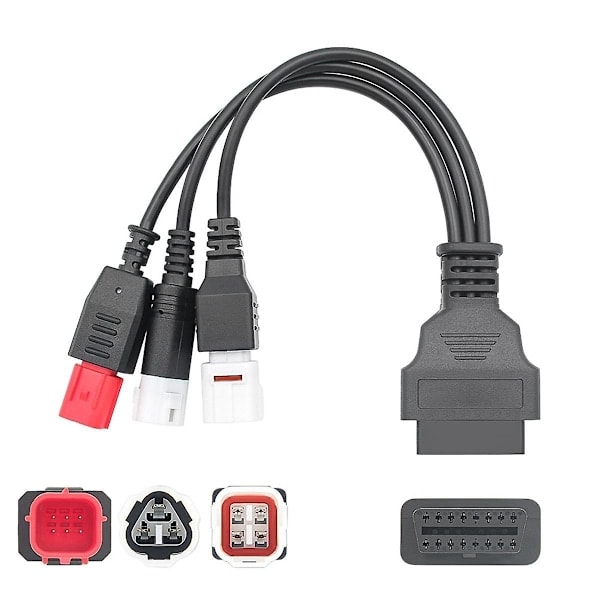 OBD2 Diagnostikkabel til Yamaha Kline Euro5 Motorcykel 16-Pin til 3-Pin 4-Pin 6-Pin OBD2 3-i-1 Diagnostisk Adapter