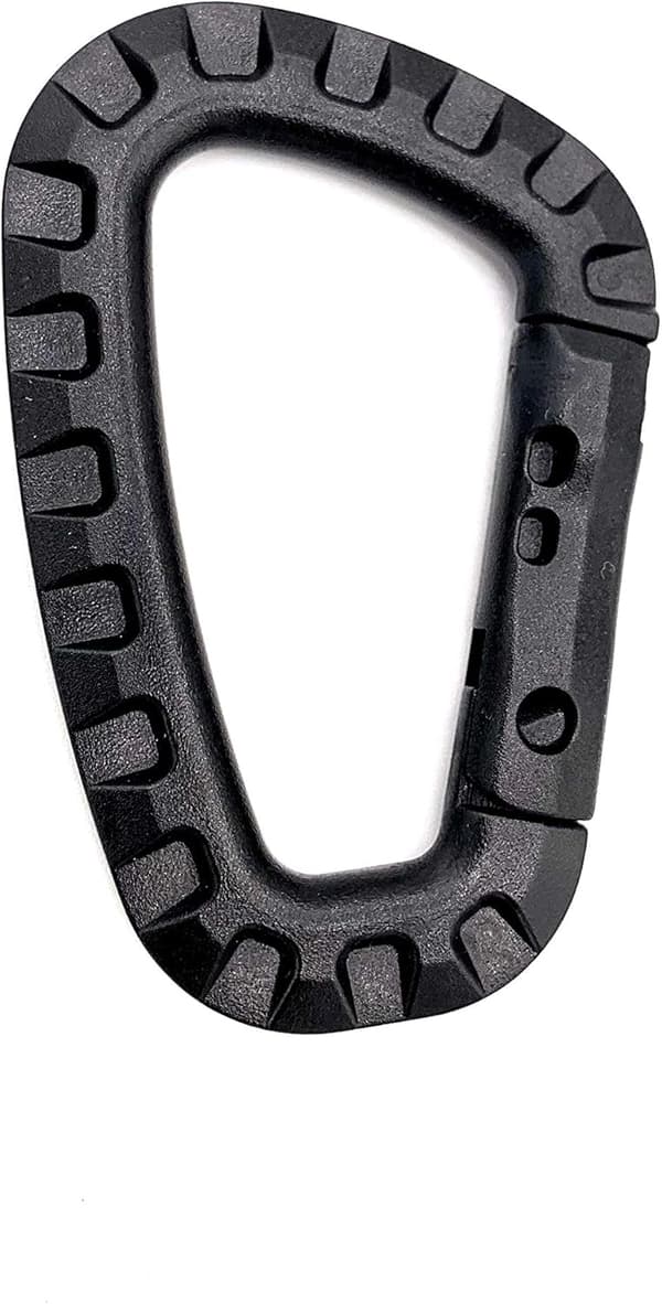 5-pak Plastkarbinhager - Sort - D-form, 8,8*5,5CM