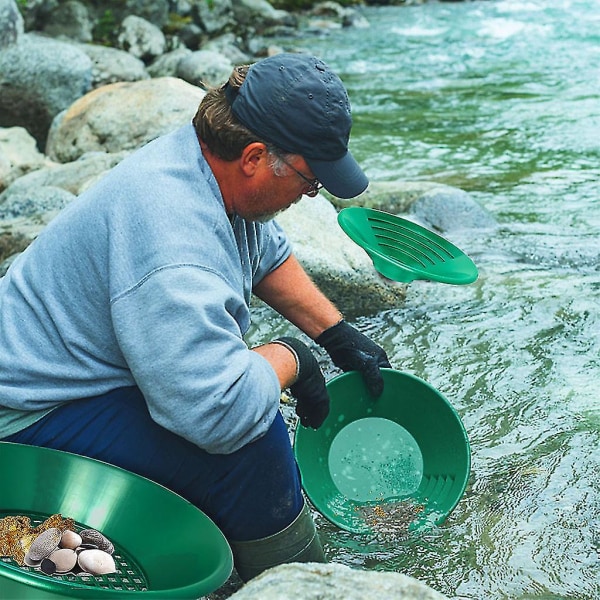 Plastik Guld Bassin Nugget Mining Pan Riffle Uddybning Prospektering Flod Værktøj