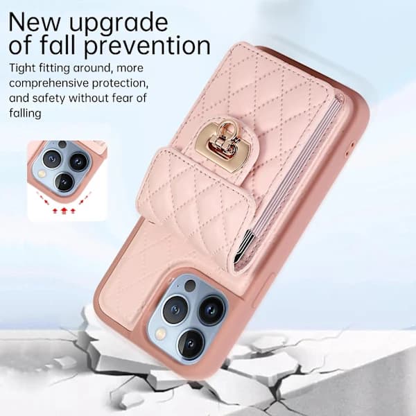 Kortholder Lær Telefondeksel For iPhone 13 Pro Max[co]