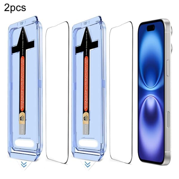 iPhone 16 / 15 2-PACK Skärmskydd Heltäckande Härdat Glas 161