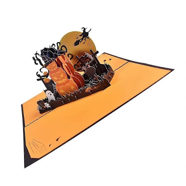 2025 Halloween Pumpa Grattiskort 3D Högtidskort [co]