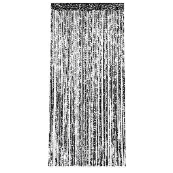 Betterlifefg-threads, Fringes, French Window, Curtain Height 200 Cm, 100x200 Cm, Black, Polyester, 1 Element