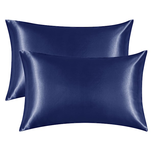 (mørkeblå) 2 stk dekorative putetrekk 20x36 tommer myke pynteputer putetrekk for hjemmedekor sofa soverom stue