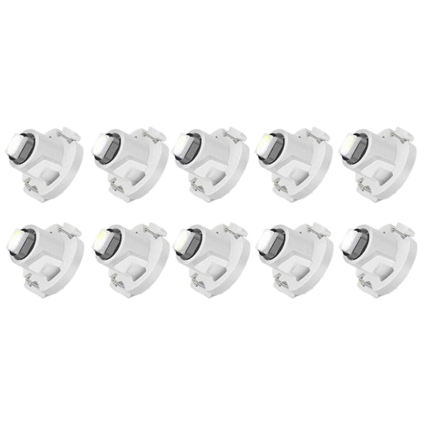 10x Hvite T4 T4.2 Neo Wedge 1-smd Led Klynge Instrument Dash Klima Pære