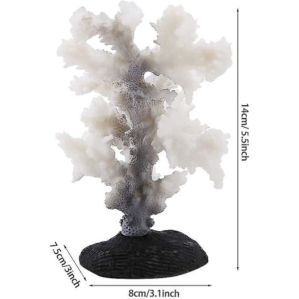Realistisk kunstig koral akvarium kunstig silikone simulation koral plante fiskebeholder