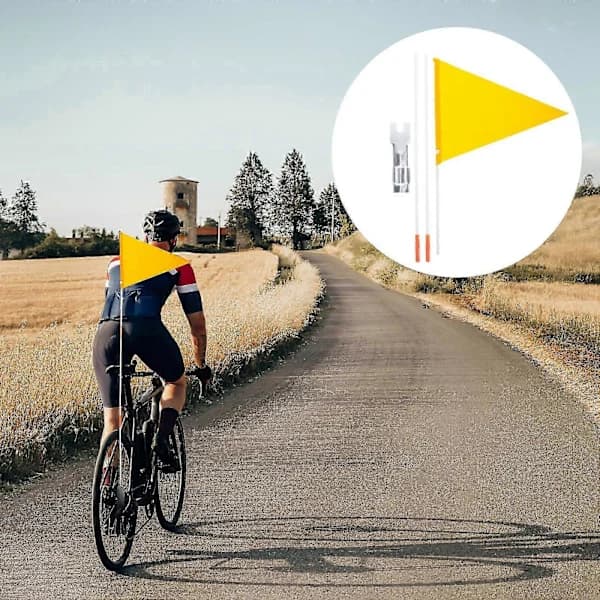 Vattentäta triangulära säkerhetsflaggor för cykel för ökad synlighet Gul 38.00X0.60X0.60CM