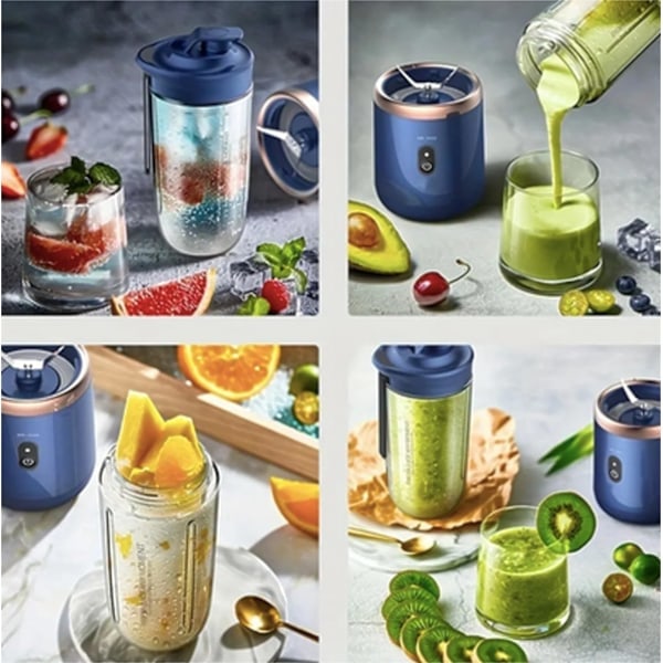Personlig mixer för shakes och smoothies med 355 ml To Go-flaska, liten bärbar storlek