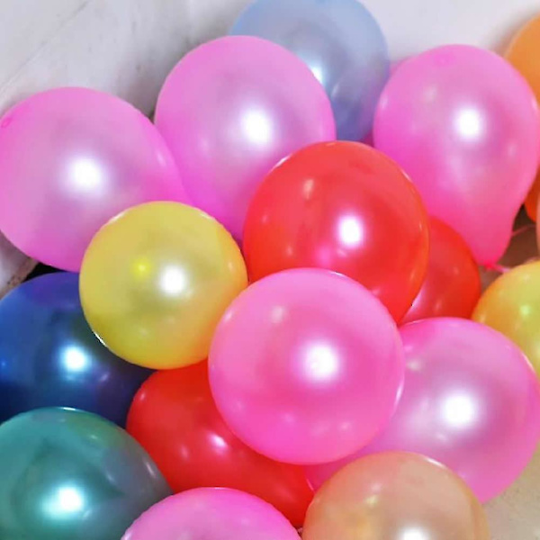 100 st 10 tum färgglada pärl latexballonger fest bröllop födelsedag