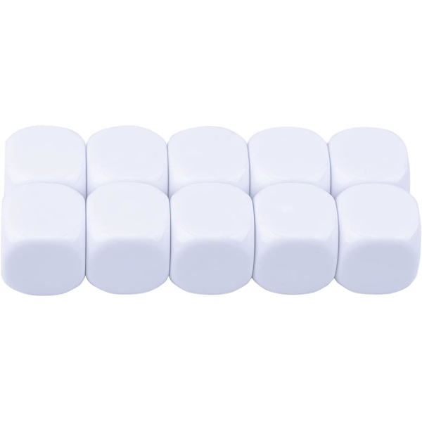 22MM Rounded Blank Six-Sided Dice Teaching Created Resources Game Teach Plastic Cubes Four Colors Selectable