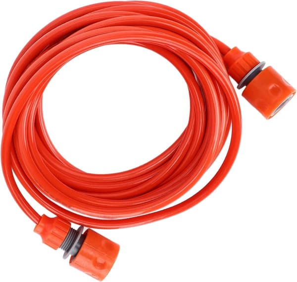 Flexibel trädgårdsslang, högtrycksvattenslang i plast, slitstark, för växtbevattning och biltvätt, orange, 6 meter
