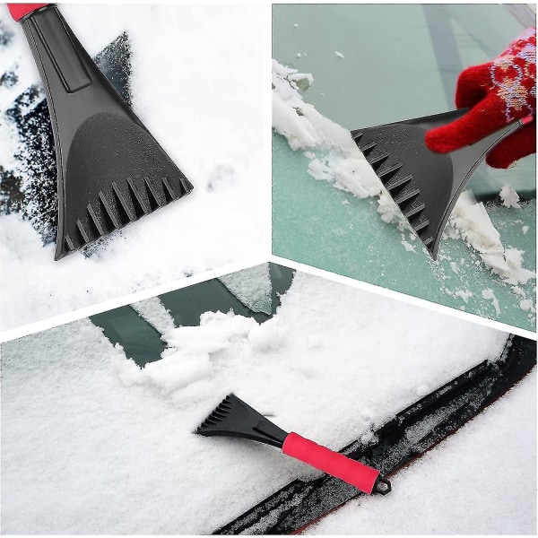 Isskraper for bilvindu - ripefri vindusskrape for snø, frost og isfjerning - skrape med skumgrep - isskrape for bilvinduer om vinteren (2