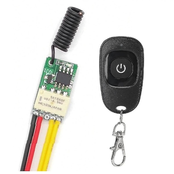 Knappsparande minireläkontakt Rf trådlösa switchar Dc3.7v-12v 433mhz små fjärrswitchar