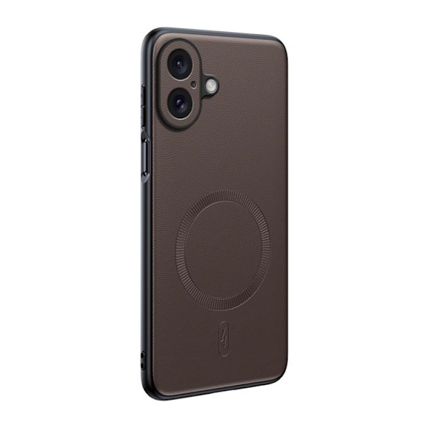 iPhone 17 Case - Flat Leather with MagSafe and Shock Protection