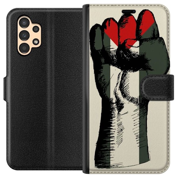 Samsung Galaxy A13 Plånboksfodral Handknutet i Palestinas färger