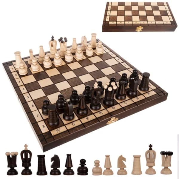 Sjakk / Sjakkspill i tre - 31 cm[CO]