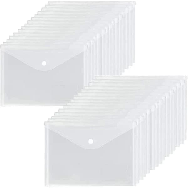A5 Plastfickor Transparent - 24 st Fickor Polypropen Dokumentmapp Present[co]