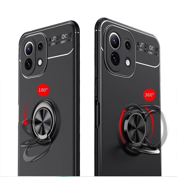 Xiaomi Mi 11 Lite - Ring Cover - Sort/Rosaguld Sort/Rosaguld