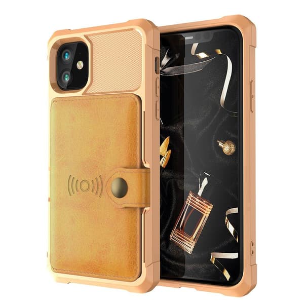 iPhone 12 Mini - Practical Case with Card Holder Blå