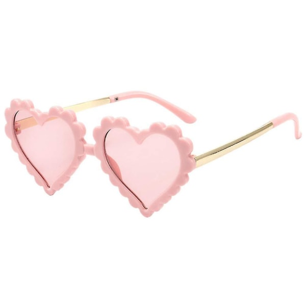 Children's Anti-uv Sunglasses Heart Flower Shape Sunglasses Party Glassespink