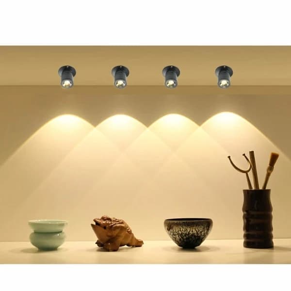 Mini LED 1W Loftlampe med Driver 10 stk. (Sort, Varm hvid)[co]