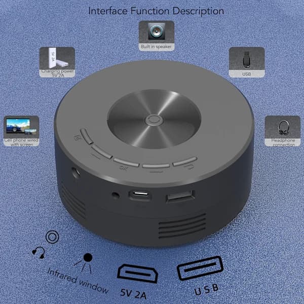 Multifunksjonell Mini LED-projektor for hjemmekinofilm [CO]