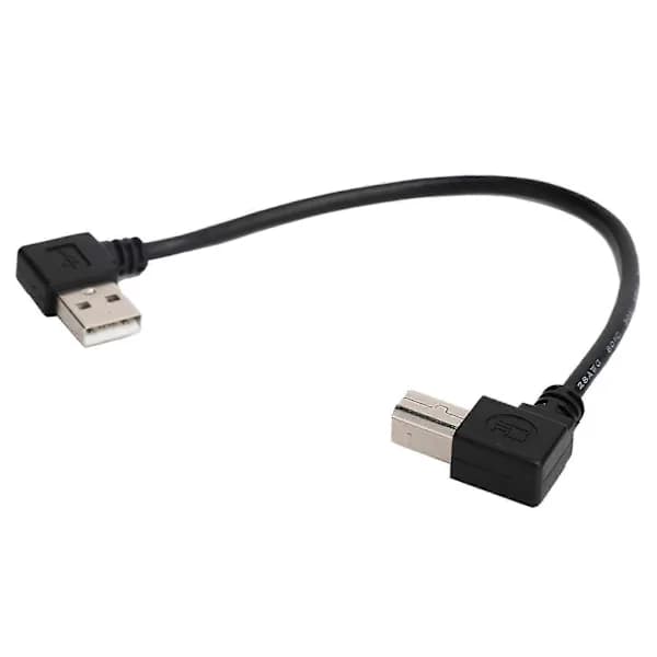 Svart 20 cm USB A Han til B Han Venstrevinklet Printerkabel[CO]