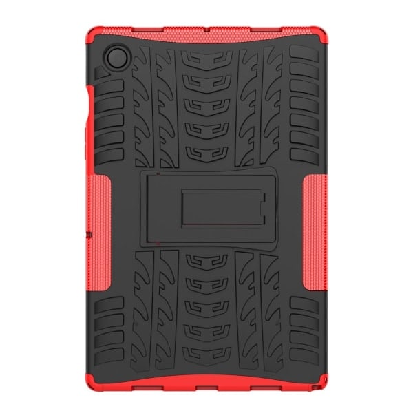 Samsung Galaxy Tab A8 10.5 (2021) Kuori Rugged Kickstand Armor Punainen